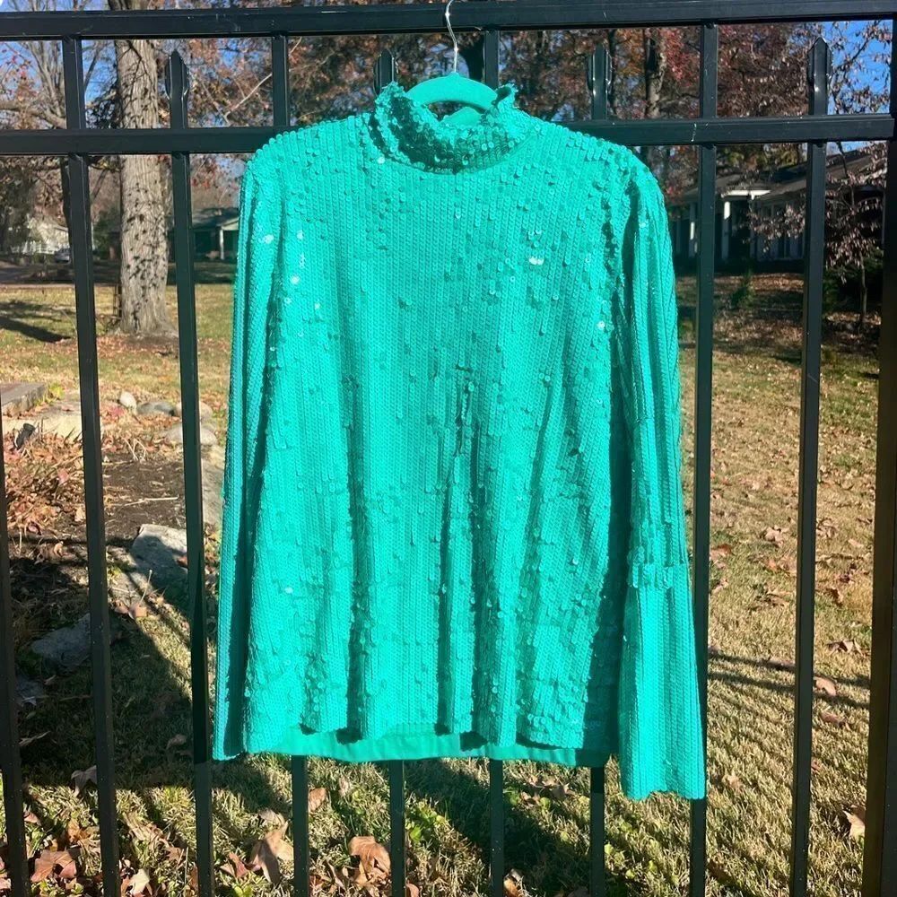 COS Sequin High Neck Top NWT